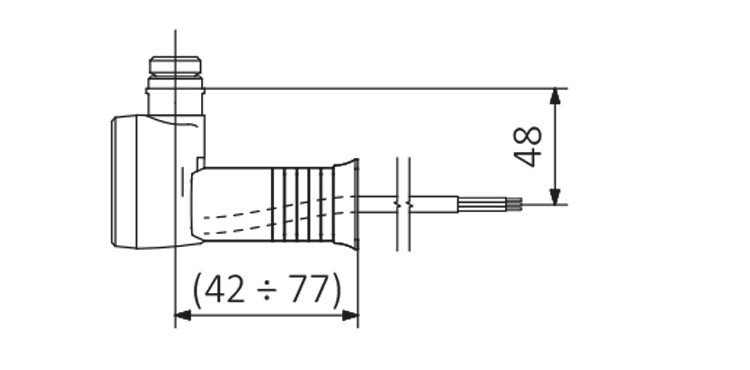 M - Rovný kabel n / zástrčka s krycím dílem
